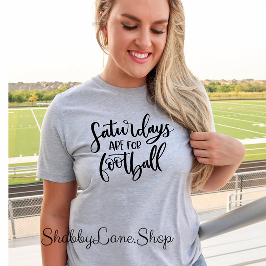 Saturdays are for football - Gray tee Shabby Lane   