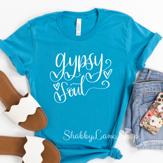 Gypsy Soul - Aqua tee Shabby Lane   