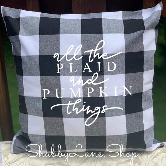 All the plaid! - White Buffalo plaid pillow  Shabby Lane   