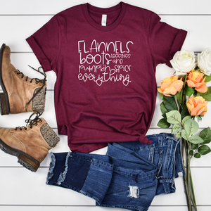 Flannels boots and leggings - Maroon tee Shabby Lane   