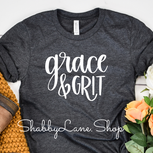 Grace and Grit t-shirt - Dk gray tee Shabby Lane   