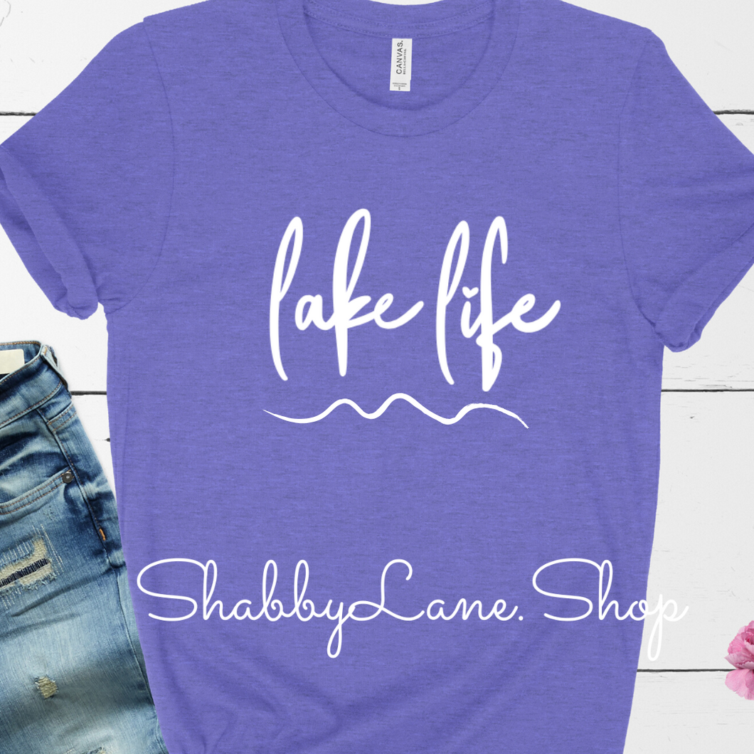 Lake Life- Heather lavender tee Shabby Lane   