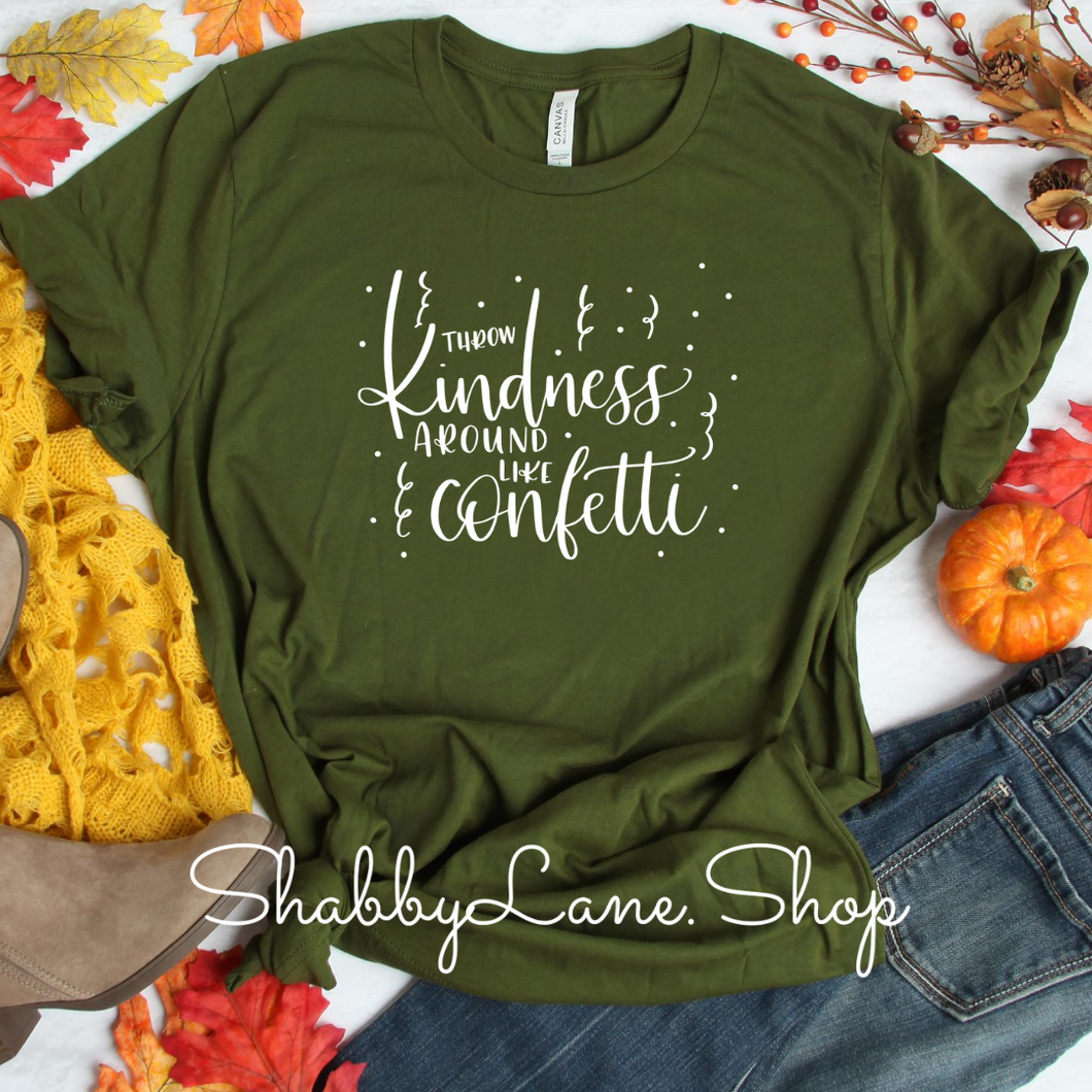 Throw kindness- Olive T-shirt tee Shabby Lane   