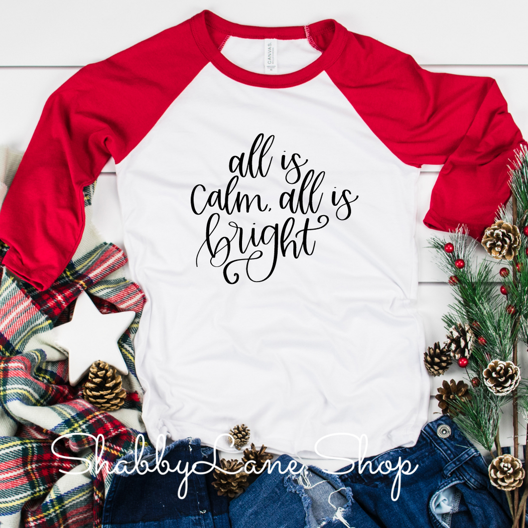 All is calm - red sleeves tee Shabby Lane   