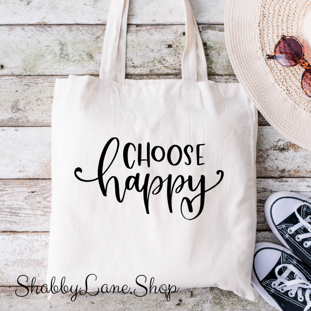 Sweet canvas market tote - choose happy  Shabby Lane   