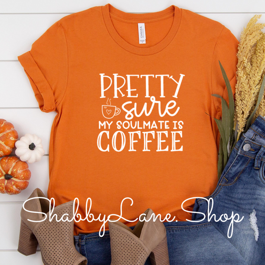 Coffee soulmate- burnt orange tee Shabby Lane   