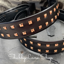 Load image into Gallery viewer, Beautiful black faux leather headband  Shabby Lane   