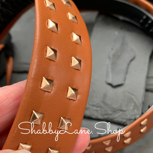 Beautiful brown faux leather headband  Shabby Lane   