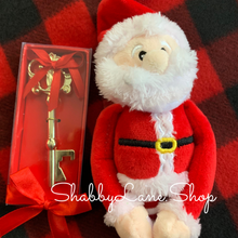 Load image into Gallery viewer, Santa’s key with Santa plushie  Shabby Lane   