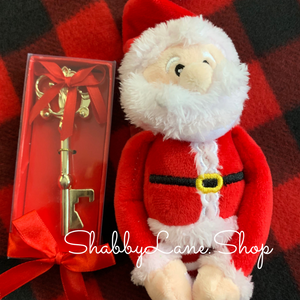 Santa’s key with Santa plushie  Shabby Lane   