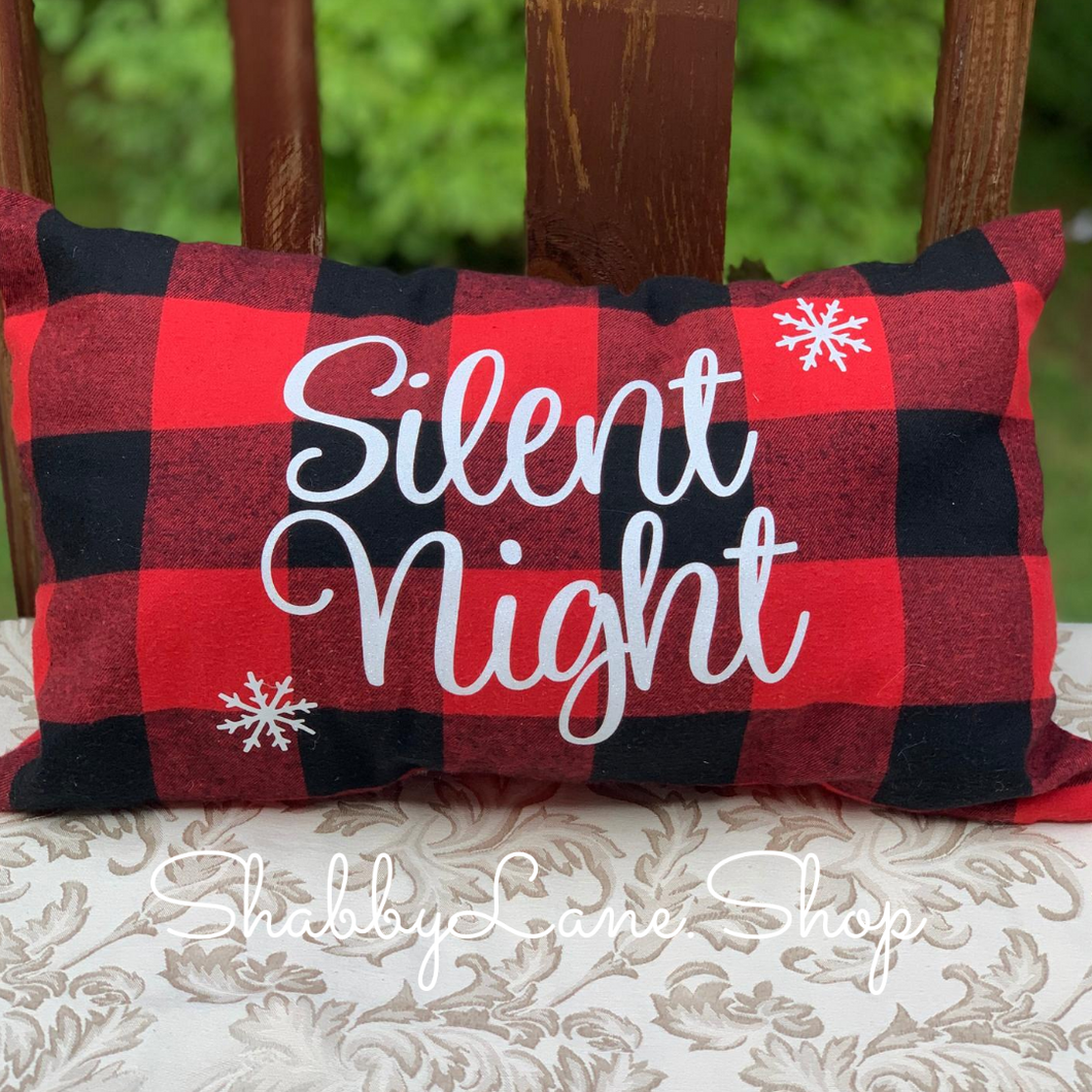 Silent night - Buffalo plaid pillow  Shabby Lane   