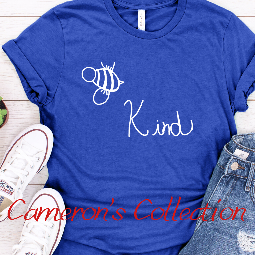 Bee Kind - Cameron Collection Royal Blue tee Shabby Lane   