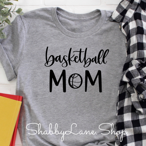 Basketball Mom - Gray t-shirt tee Shabby Lane   