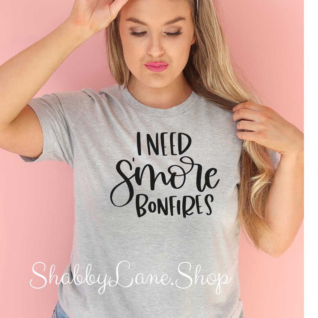 I need s’more bonfires - T-Shirt - Light Gray tee Shabby Lane   