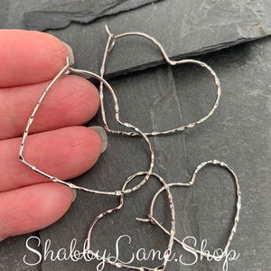 Beautiful  Silver heart earrings 2 pairs  Shabby Lane   