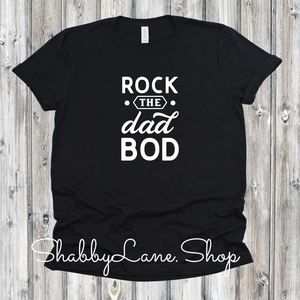 Rock the Dad bod - black tee Shabby Lane   