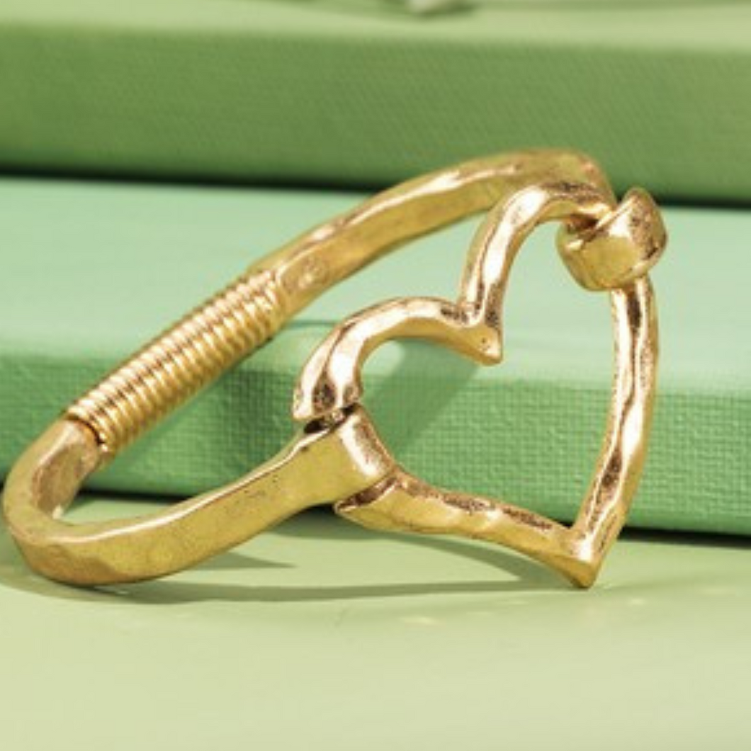 Sweet Heart bracelet - Gold Metal Shabby Lane   