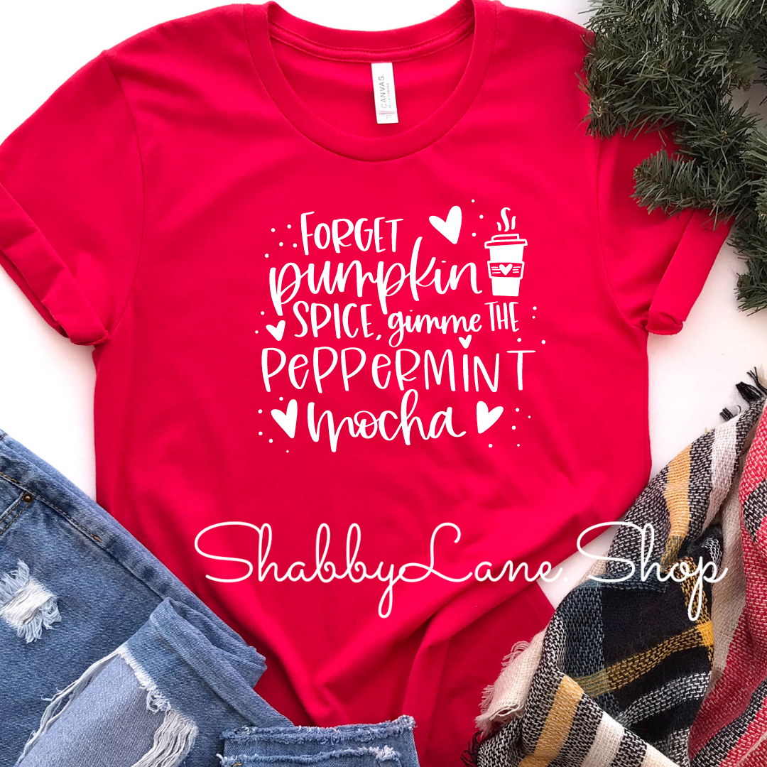 Gimme peppermint mocha - Red Short Sleeve tee Shabby Lane   