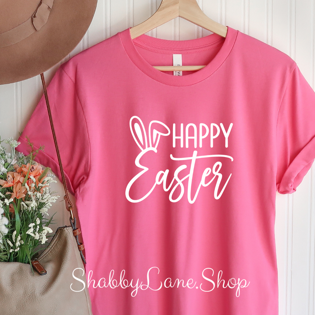 Happy Easter pink t-shirt tee Shabby Lane   