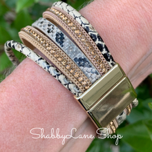 Load image into Gallery viewer, Gorgeous layered bracelet - tan Faux leather Shabby Lane   