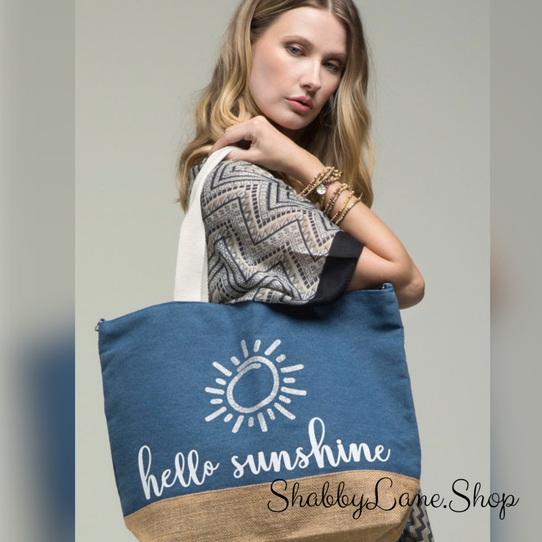 Hello Sunshine spacious tote  Shabby Lane   