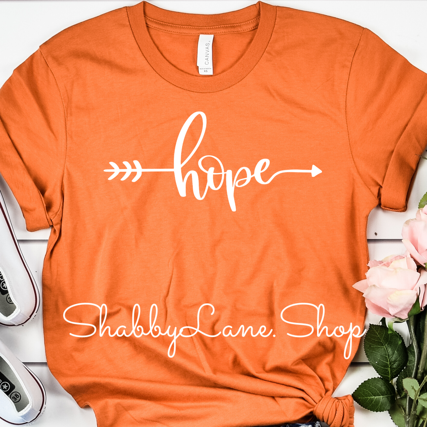 Hope arrow - Burnt orange tee Shabby Lane   