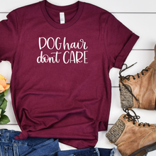 Load image into Gallery viewer, Dog hair don’t care - maroon tee Shabby Lane   