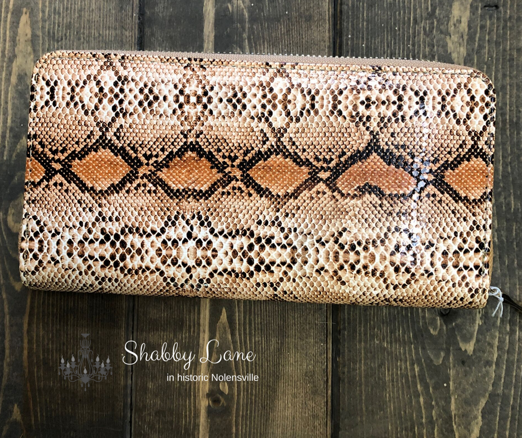 Fun zippers wallets snakeskin vinyl  Shabby Lane   