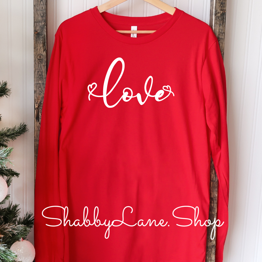 Love- red T-shirt tee Shabby Lane   