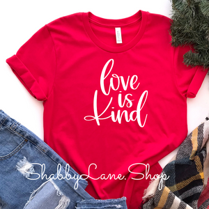 Love is kind - red T-shirt tee Shabby Lane   