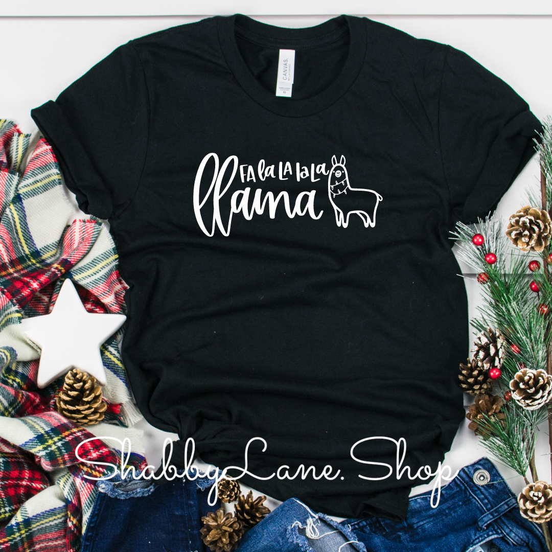 Fala lama Black tee Shabby Lane   