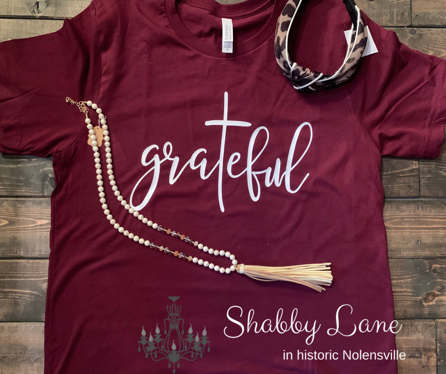 Grateful maroon tee Shabby Lane   