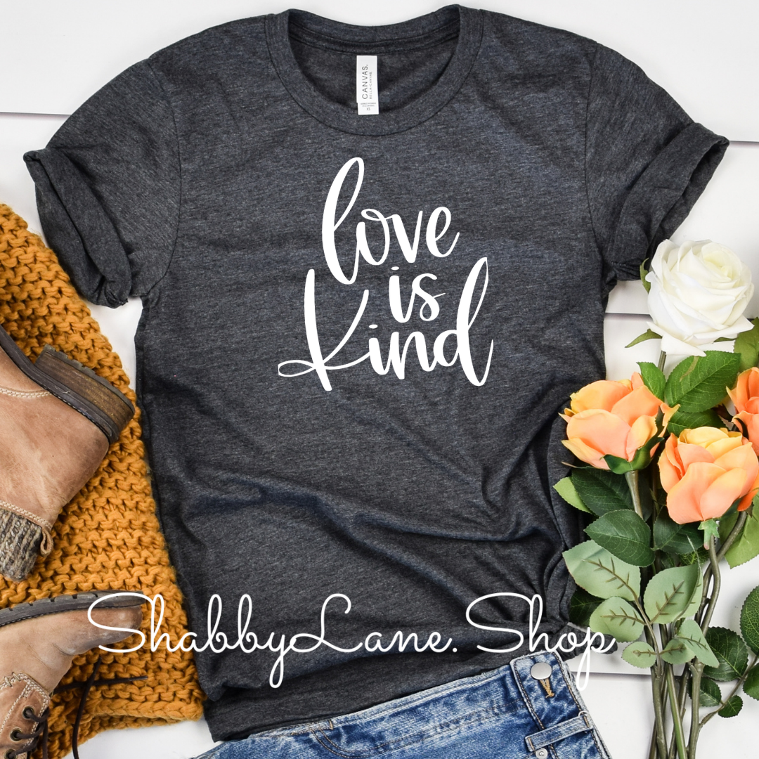 Love is kind - Dk gray T-shirt tee Shabby Lane   