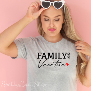 Family Vacation - Gray T-shirt tee Shabby Lane   