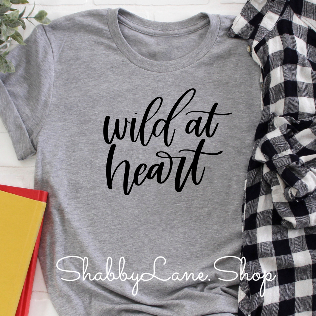 Wild at heart - Light gray t-shirt tee Shabby Lane   