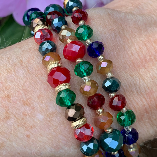 Beautiful mixed bead trio bracelet stack  Shabby Lane   