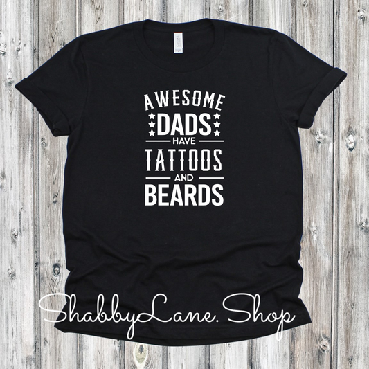 Awesome Dads.  Tattoos beards - black tee Shabby Lane   