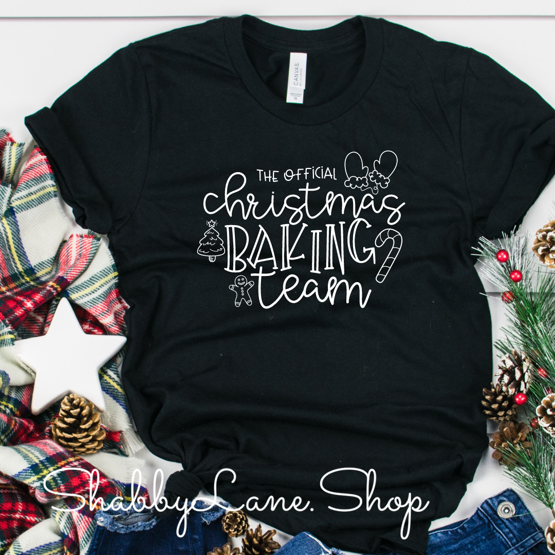 Christmas baking team - Black tee Shabby Lane   