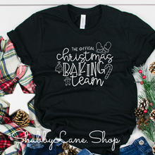 Load image into Gallery viewer, Christmas baking team - Black tee Shabby Lane   