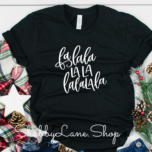 Falalala- Black tee Shabby Lane   