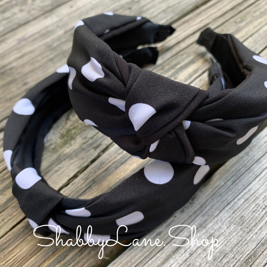 polka dot headband -black  Shabby Lane   