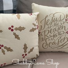 Load image into Gallery viewer, Jesus is the reason for the season - set of 2 pillows  Shabby Lane   