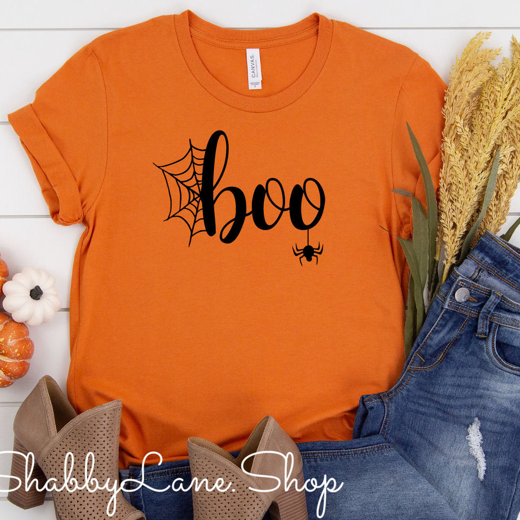 Boo Halloween T-shirt- orange tee Shabby Lane   