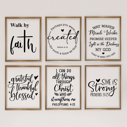 Faith based print bundle - 6 - 8x10 prints  Shabby Lane   