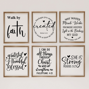 Faith based print bundle - 6 - 8x10 prints  Shabby Lane   