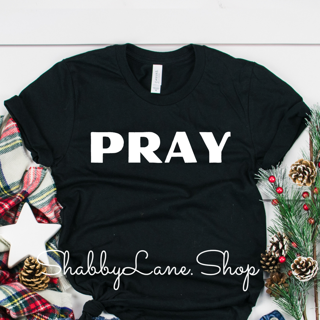 PRAY- black  T-shirt tee Shabby Lane   