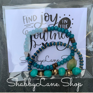 Beaded bracelet duo -  1  Shabby Lane   