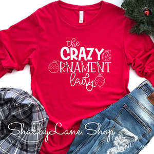 Crazy Ornament lady - red long sleeve tee Shabby Lane   
