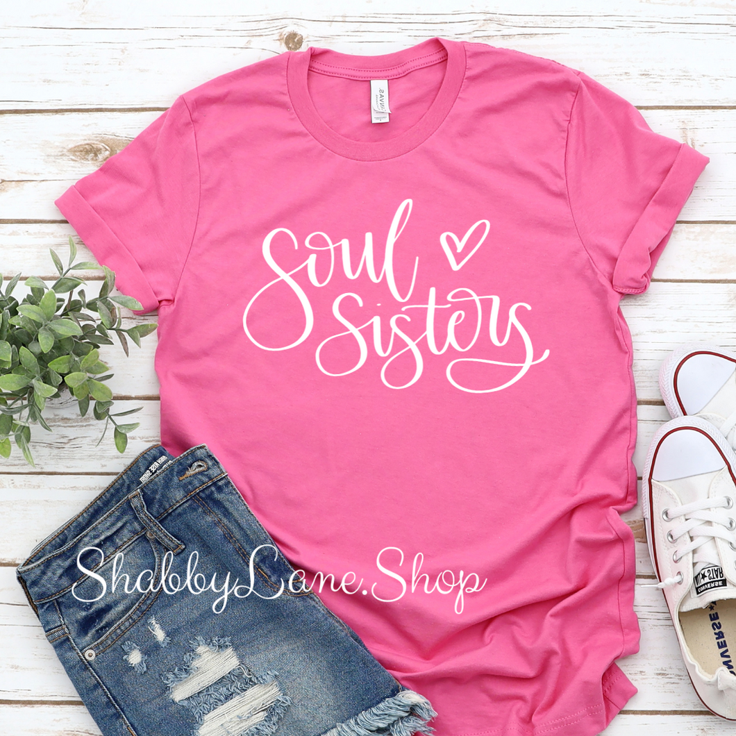 Soul Sisters - pink T-shirt tee Shabby Lane   