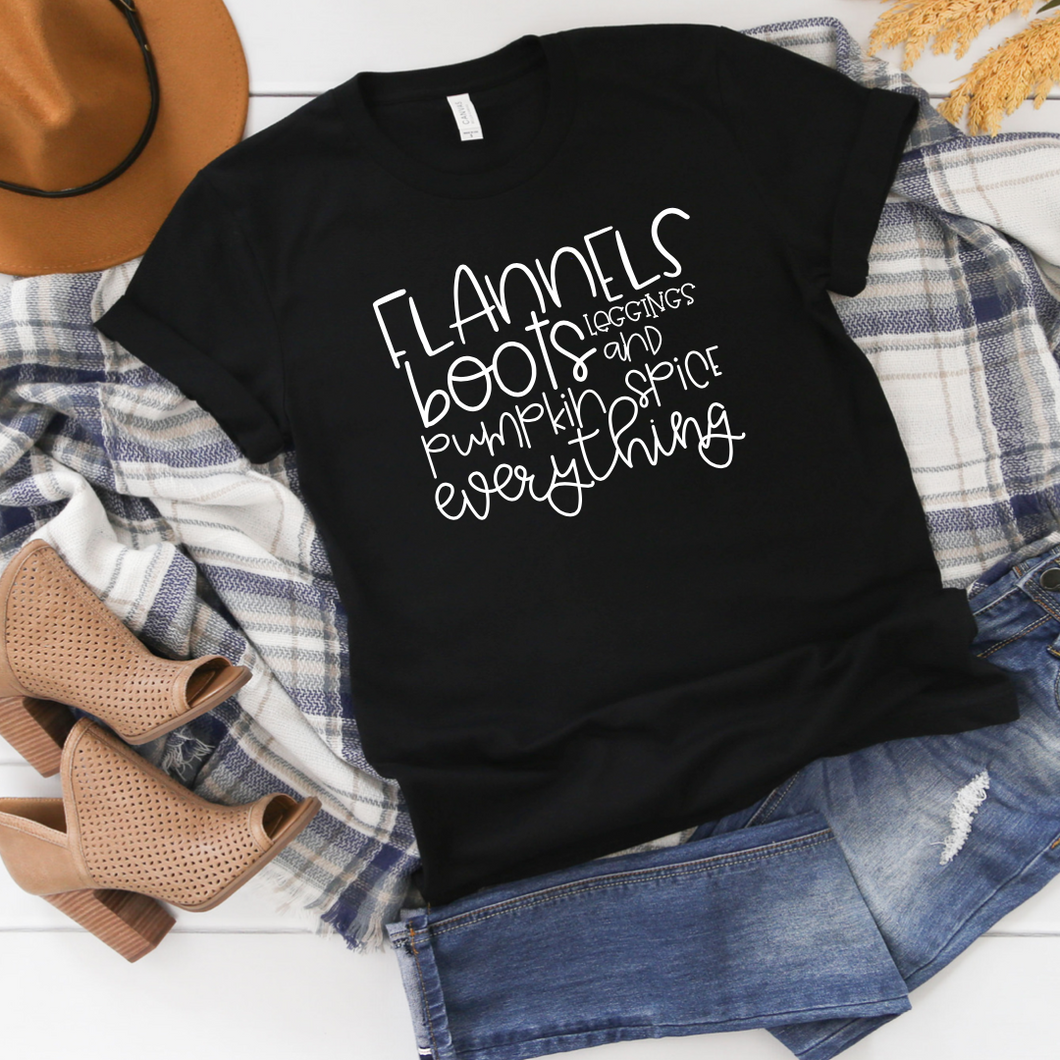 Flannels boots and leggings - black tee Shabby Lane   